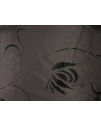 Floral Drift Modal Pile Velvet, 430 gsm, Mink