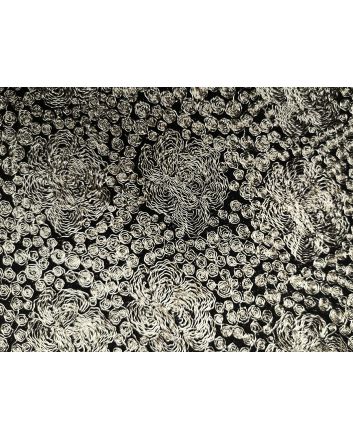 Floral Embroidered Tulle, Gold