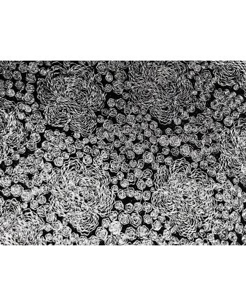 Floral Embroidered Tulle, Silver