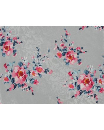 Floral Garden Printed Jacquard, Silver