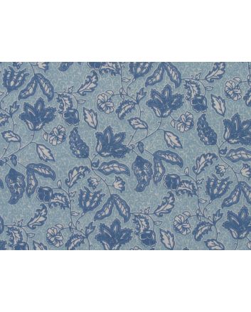 Floral Garden Retreat Polycotton Print, Blue