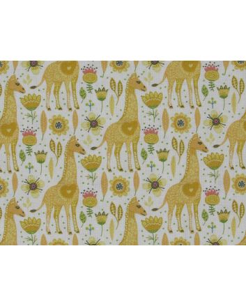 Floral Giraffe Cotton Print