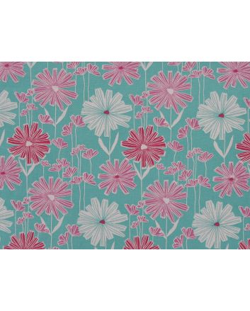 Floral Imagination Cotton Print, Turquoise
