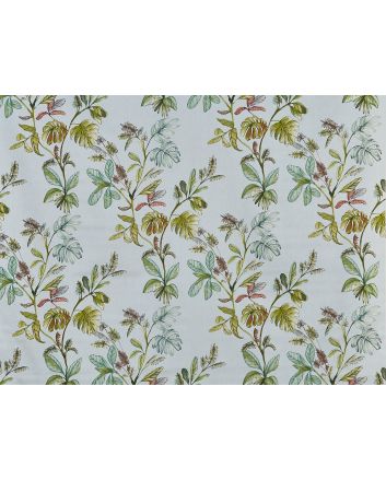Floral Kew Cotton Curtain, Azure