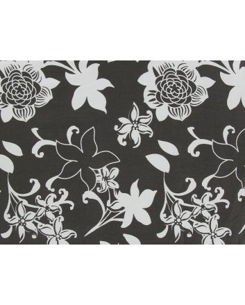 Floral Silhouette Cotton Print, Brown