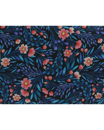 Floral Swirl Cotton Poplin Print