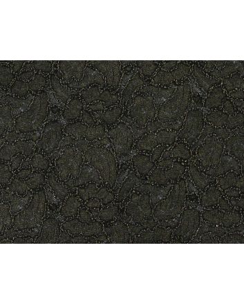 Floral Swirl Lace, Gold and Black