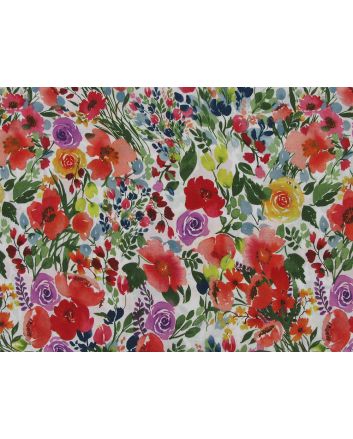 Floral Watercolour Pima Cotton Lawn