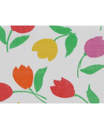 Florence Pique Painted Tulips, White