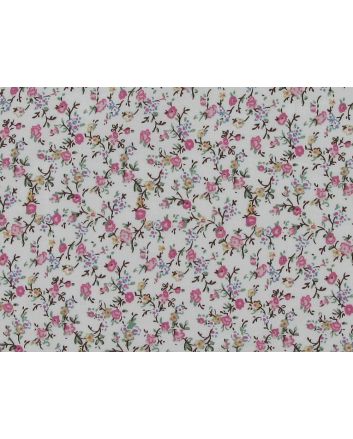Floret Bloom Cotton Poplin Print, Magenta