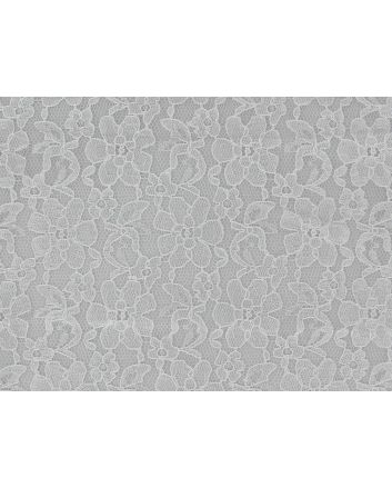 Flower Flutter Corded Lace, White