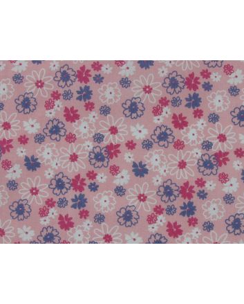 Flower Party Polycotton Print, Pink