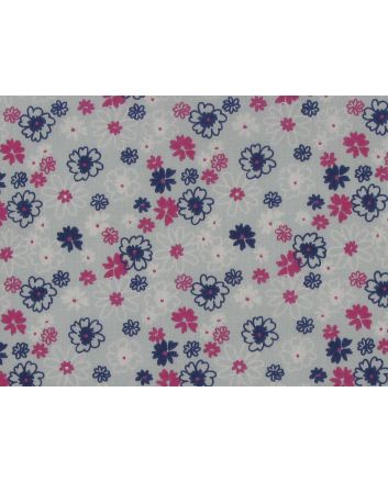 Flower Party Polycotton Print, White