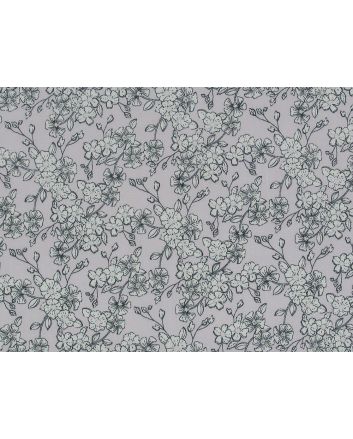 Flowing Floral Cotton Poplin Print, Lilac