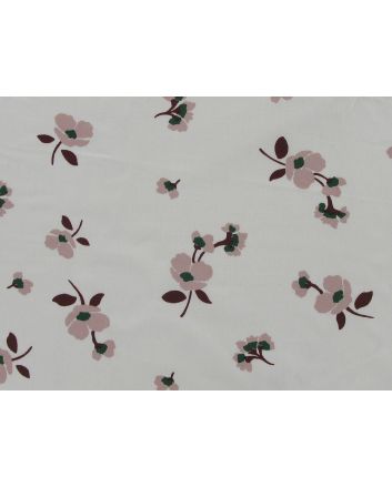 Fluttering Flora Viscose Print, Pale Pink