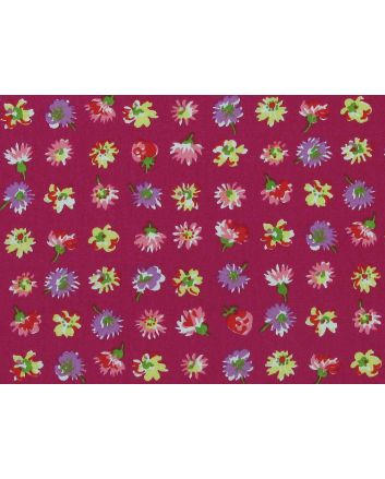 Fluttering Floral Cotton Poplin Print, Cerise