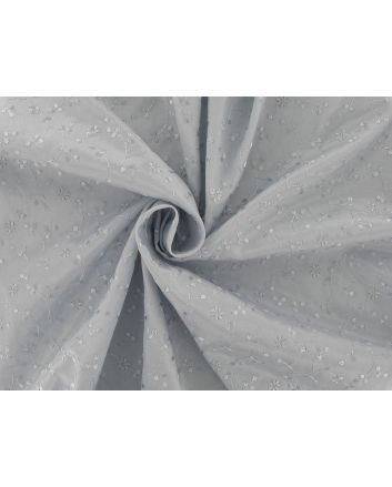 Folding Leaves Embroidered Polyviscose, Silver