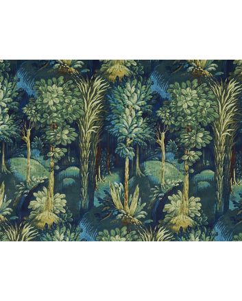 Forbidden Forest Printed Velvet, Sapphire