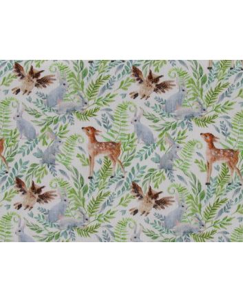 Forest Friends Printed Cotton Needlecord