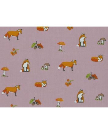 Fox Forest Polycotton, Dusky Pink