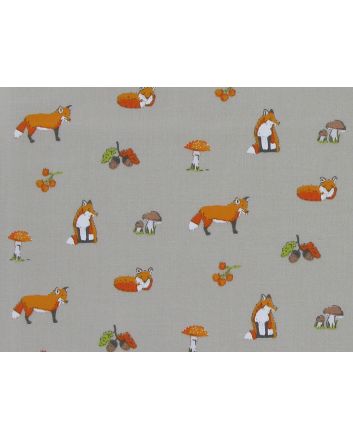 Fox Forest Polycotton, Grey