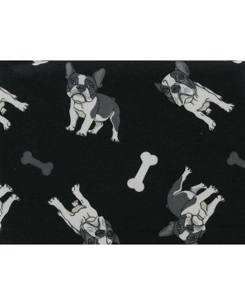 French Bulldog Bone Brushed Cotton Winceyette