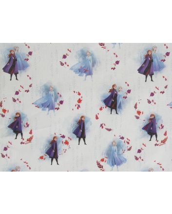 Frozen Forest Digital Cotton Print, White