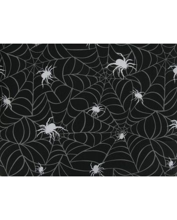 Funnel Web Polycotton Print, Black