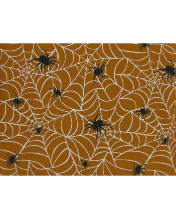 Funnel Web Polycotton Print, Orange