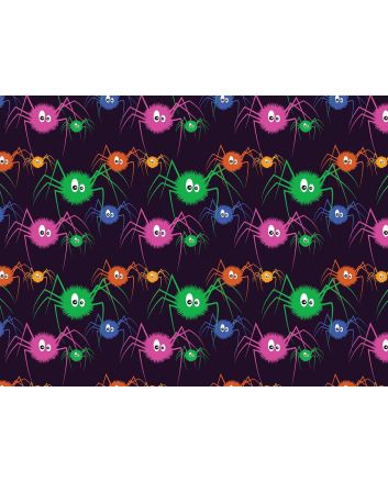 Fuzzy Spider Cotton Print
