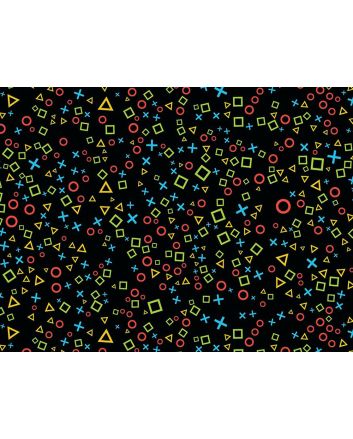 Gamer Series Cotton Print, Button Blender, Black