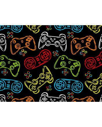 Gamer Series Cotton Print, Controller Sketch