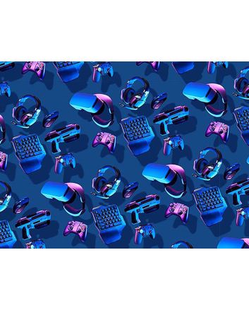 Gamer Series Cotton Print, Controller Virtual Reality