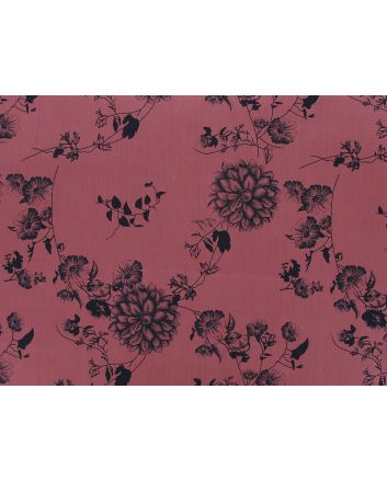 Garden Flutter Printed Cotton Twill, Rose