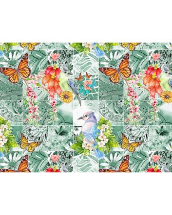 Garden Mosaic Cotton Print