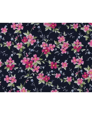 Garden Scent Cotton Poplin Print, Navy
