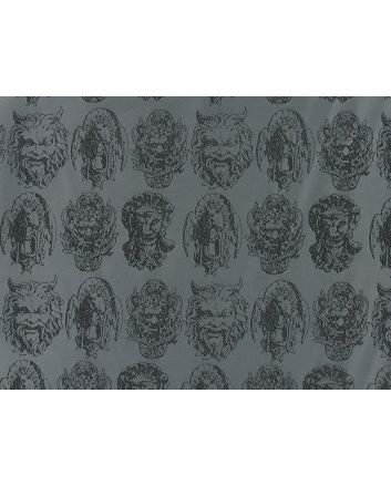 Gargoyles Two Tone Jacquard Acetate Viscose Lining, Grey Blue
