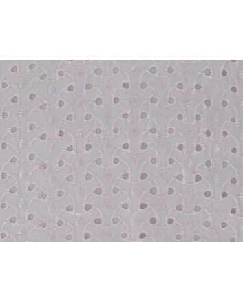 Geo Weave Scalloped Edge Embroidered Anglaise, Pink