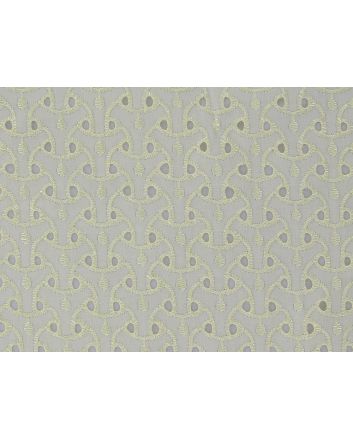 Geo Weave Scalloped Edge Embroidered Anglaise, Yellow