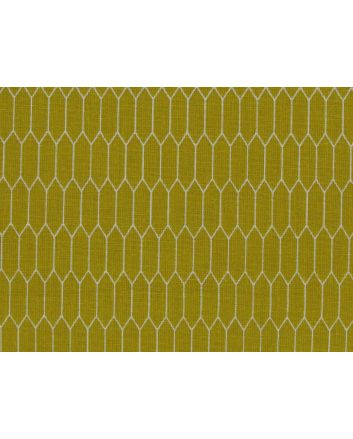 Geometric Hex Cotton Print, Mustard