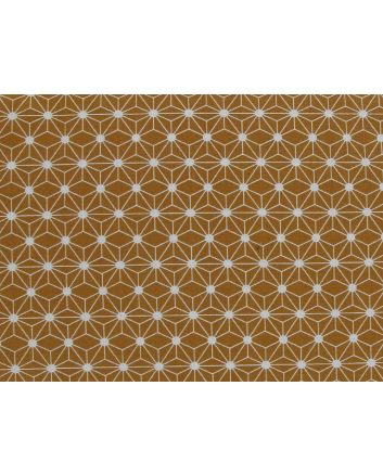 Geometric Mini Rose Cotton Print, Ginger