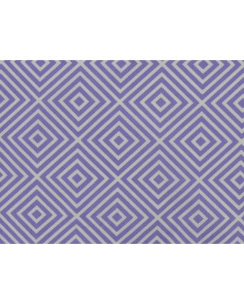Geometric Nested Diamonds Cotton Poplin, Lilac