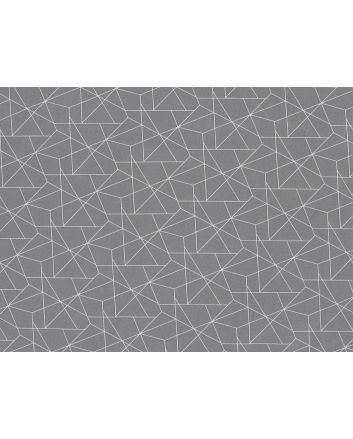Geometric Origami Cotton Poplin, Grey