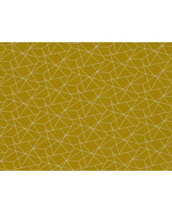 Geometric Origami Cotton Poplin, Mustard