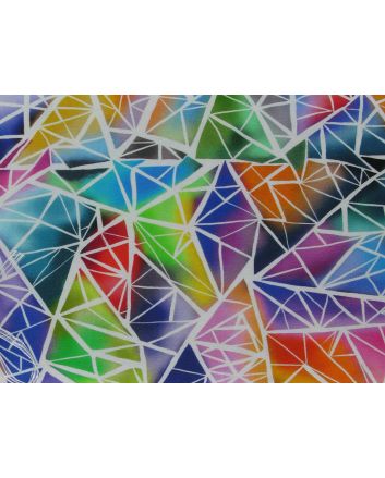Geometric Prism Cotton Jersey