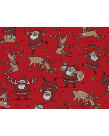 Gifts From Santa Polycotton Print, Red