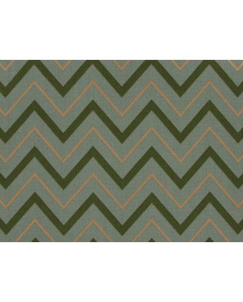 Gilded Zig Zag Printed Canvas, Green