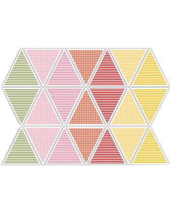 Gingham and Stripes Cotton Bunting Panel