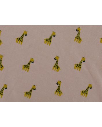 Giraffe Dance Cotton Jersey, Pink