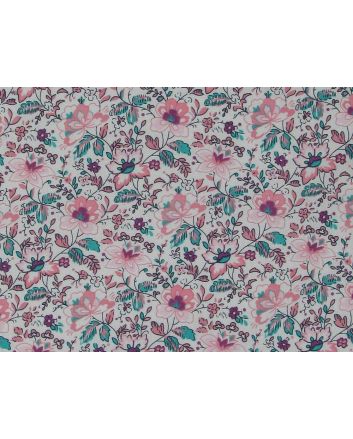 Gladiolus Flower Cotton Poplin, Pink